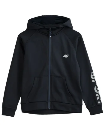 Jacheta sport pentru copii  cu elemente reflectorizante, poliester, negru