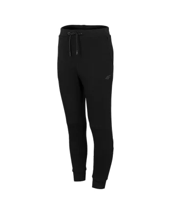 Pantaloni sport copii  croiala regulata, talie elastica, doua buzunare, negru, bumbac/poliester,