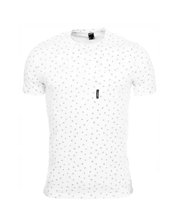 Tricou pentru barbati  Sport, Bumbac, cu model, Alb