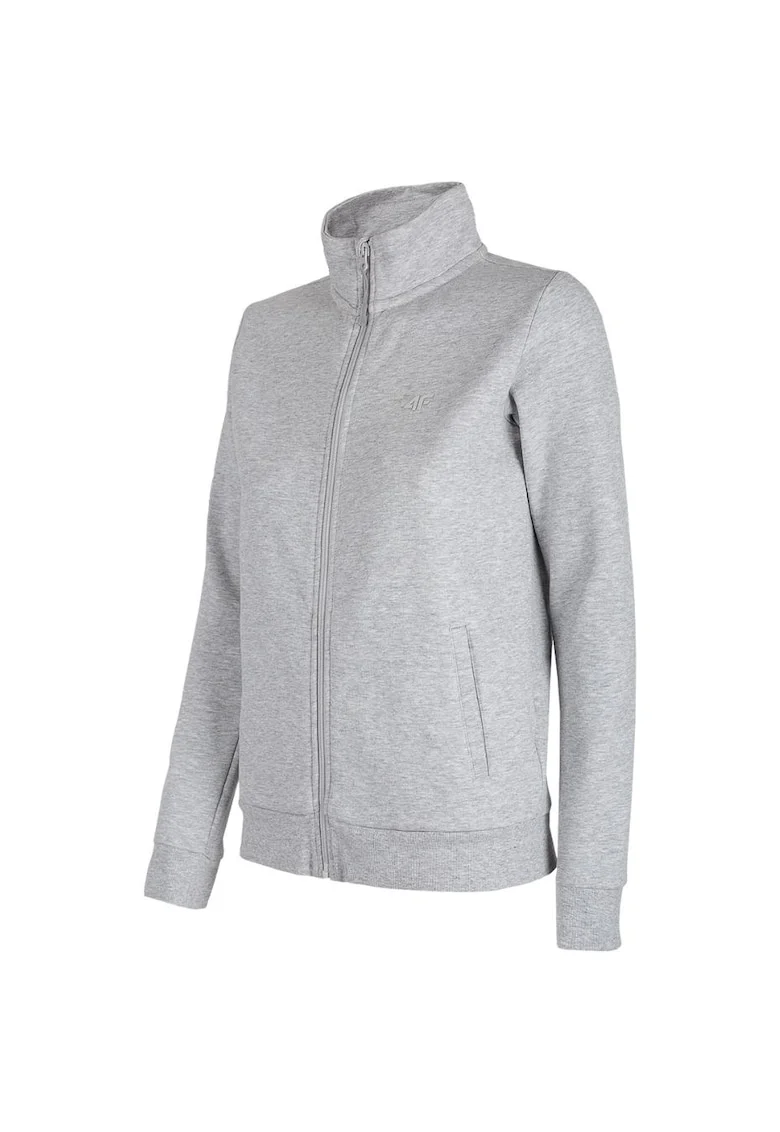 Hanorac sport femei,  Bumbac, Elastan, Gri, Gri