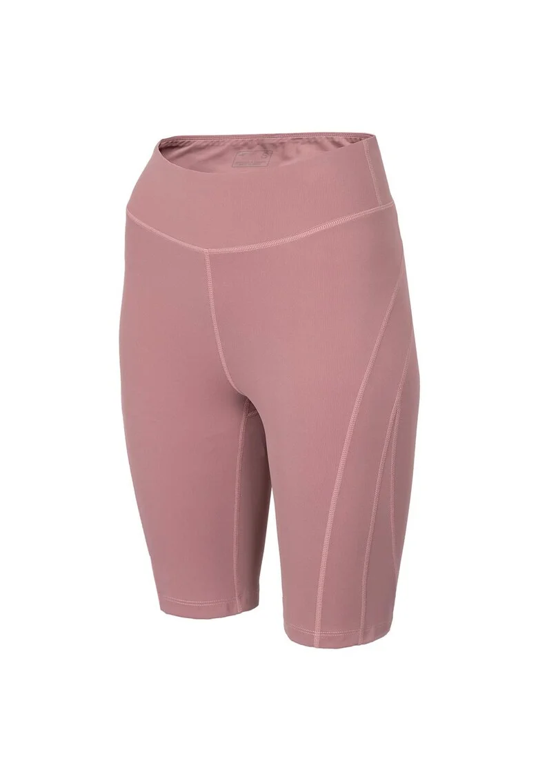 Colanti scurti sport dama H4L22-SKDF013,  Poliamida/Elastan, Roz,