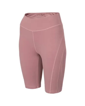 Colanti scurti sport dama H4L22-SKDF013,  Poliamida/Elastan, Roz,