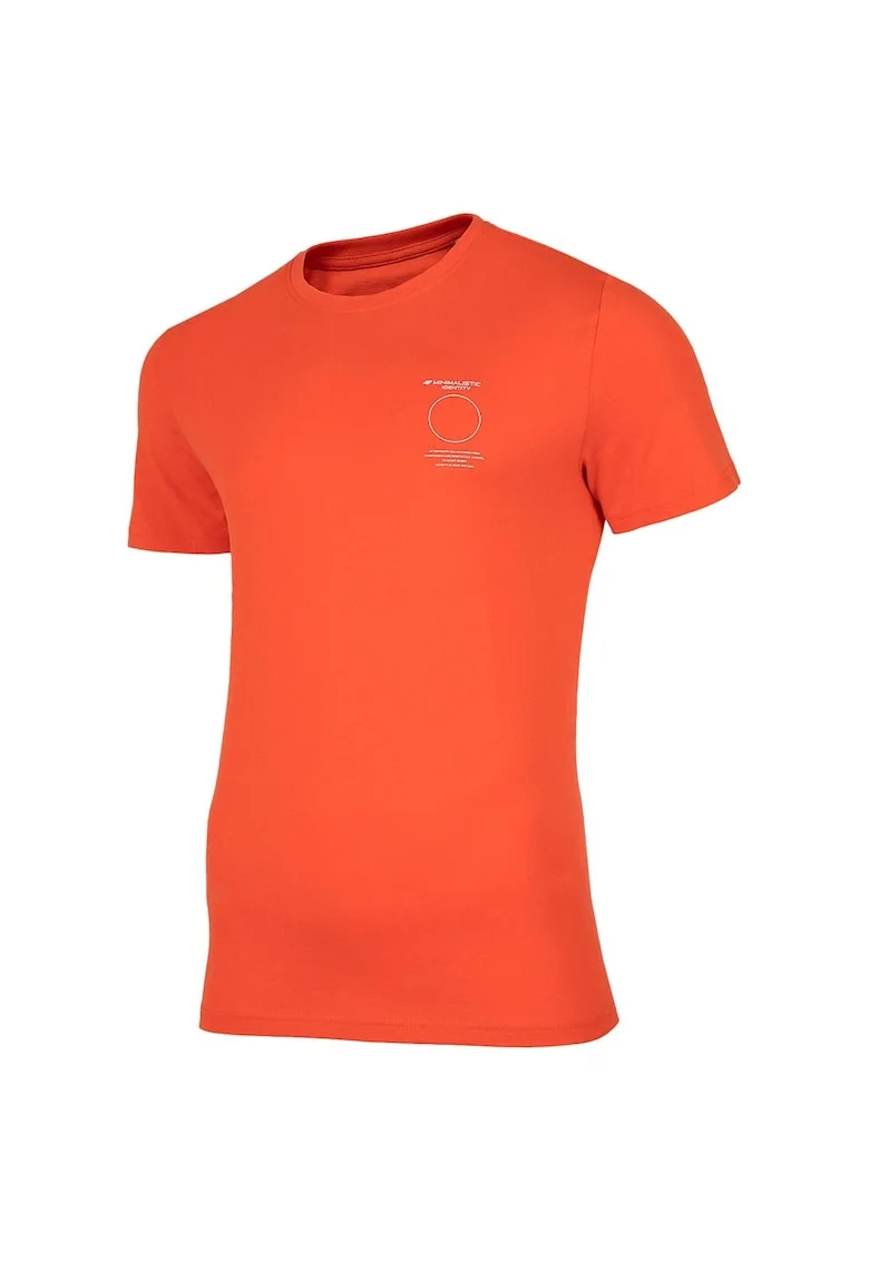 Tricou sport barbati  decolteu rotund, portocaliu, bumbac