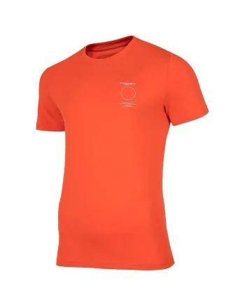 Tricou sport barbati  decolteu rotund, portocaliu, bumbac