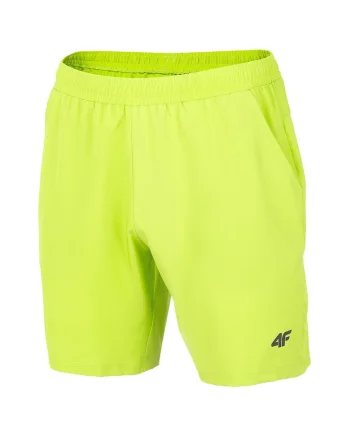 Pantaloni sport barbati  H4L22-SKMF010, talie elastica, poliester/elastan, verde lime