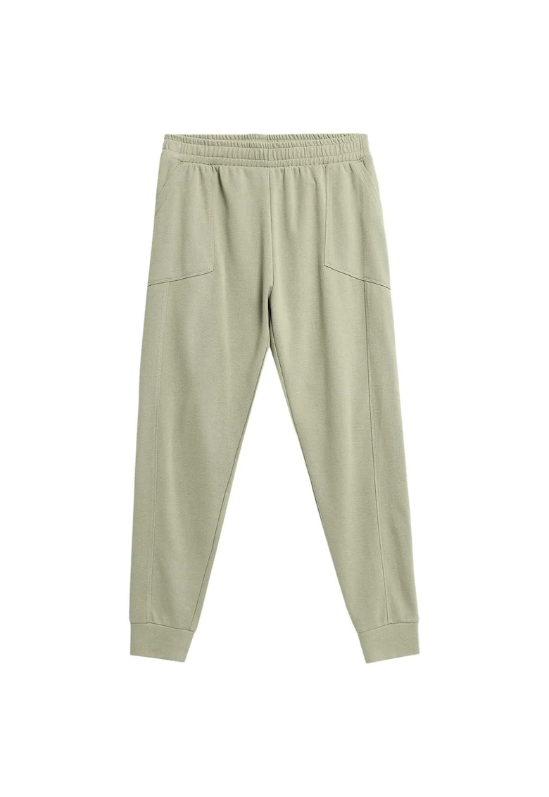 Pantaloni sport  OTHSS23TTROM196, talie elastica, doua buzunare, poliester/bumbac, verde