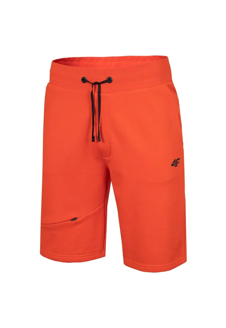 Pantaloni sport pentru barbati  H4L22-SKMD010, talie elastica, bumbac/poliester, portocaliu