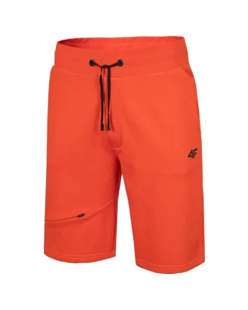 Pantaloni sport pentru barbati  H4L22-SKMD010, talie elastica, bumbac/poliester, portocaliu