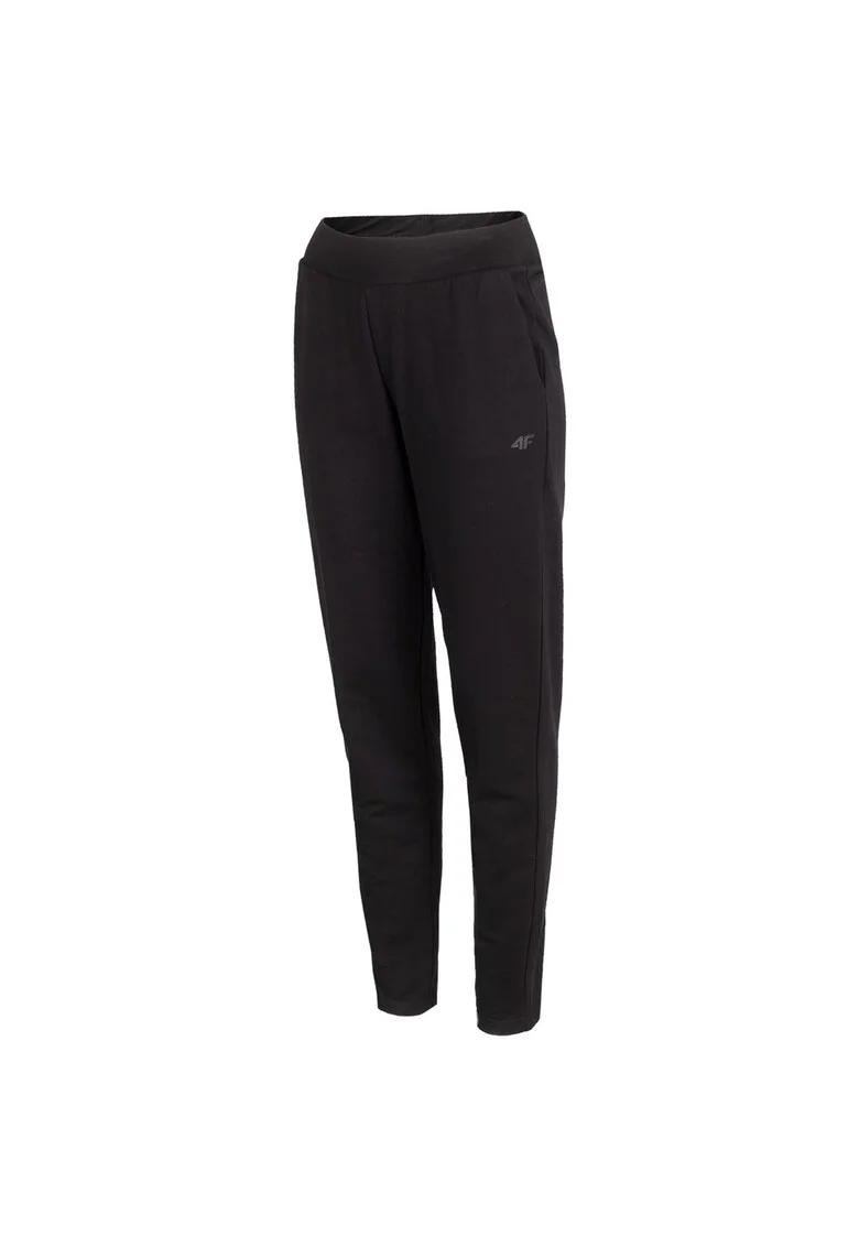 Pantaloni sport dama H4L22-SPDD011,  Bumbac/Elastan, Negru,
