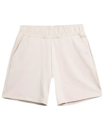 Pantaloni scurti sport dama SS23TSHOF070, 4F, Bumbac/Elastan, Bej