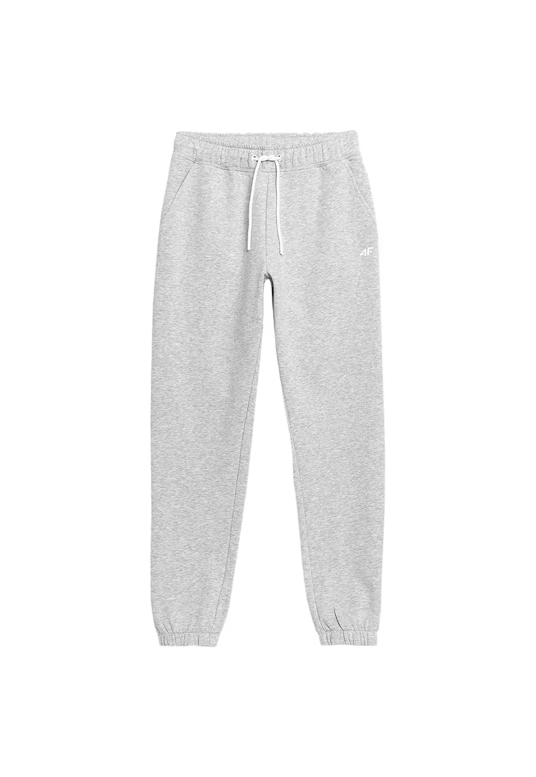 Pantaloni sport dama AW23TTROF475, 4F, Bumbac/Poliester, Gri,