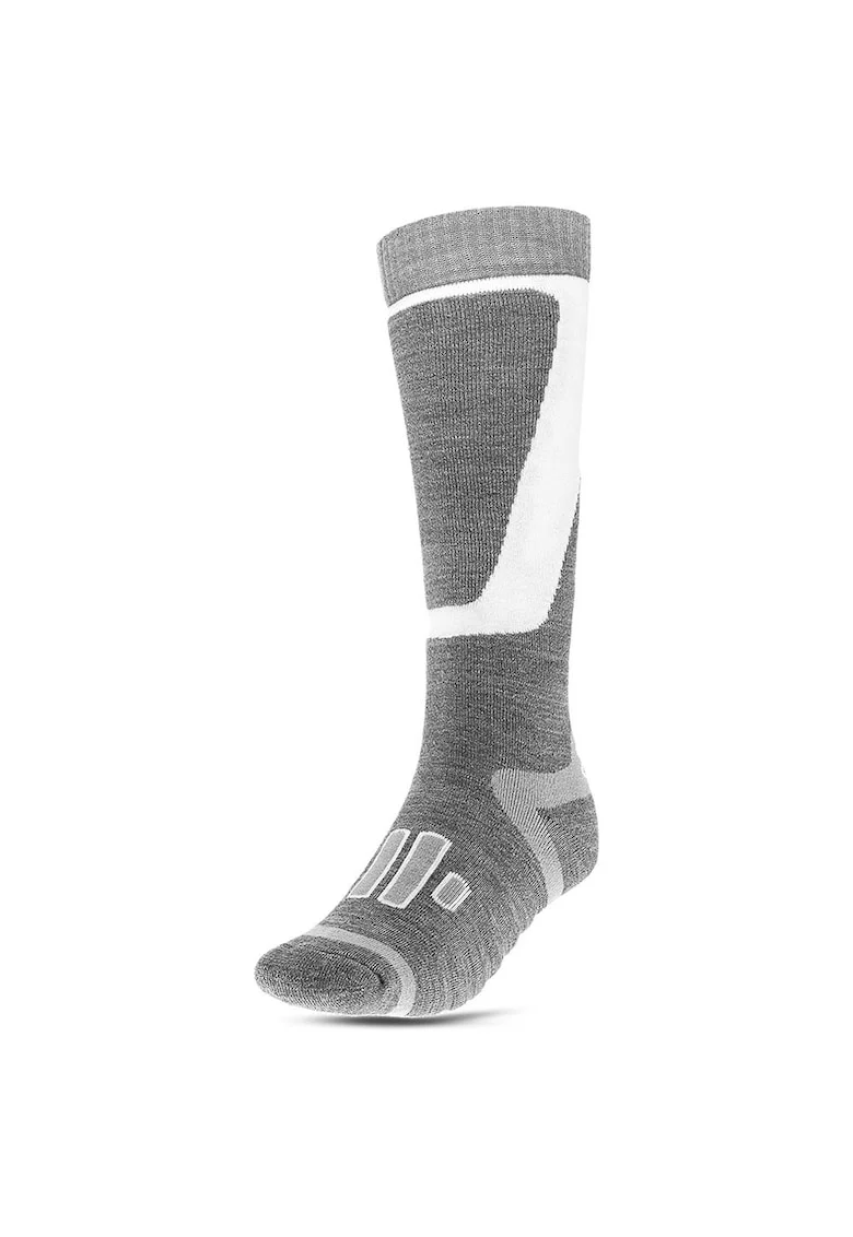 Sosete sport dama,  poliamida, gri/alb