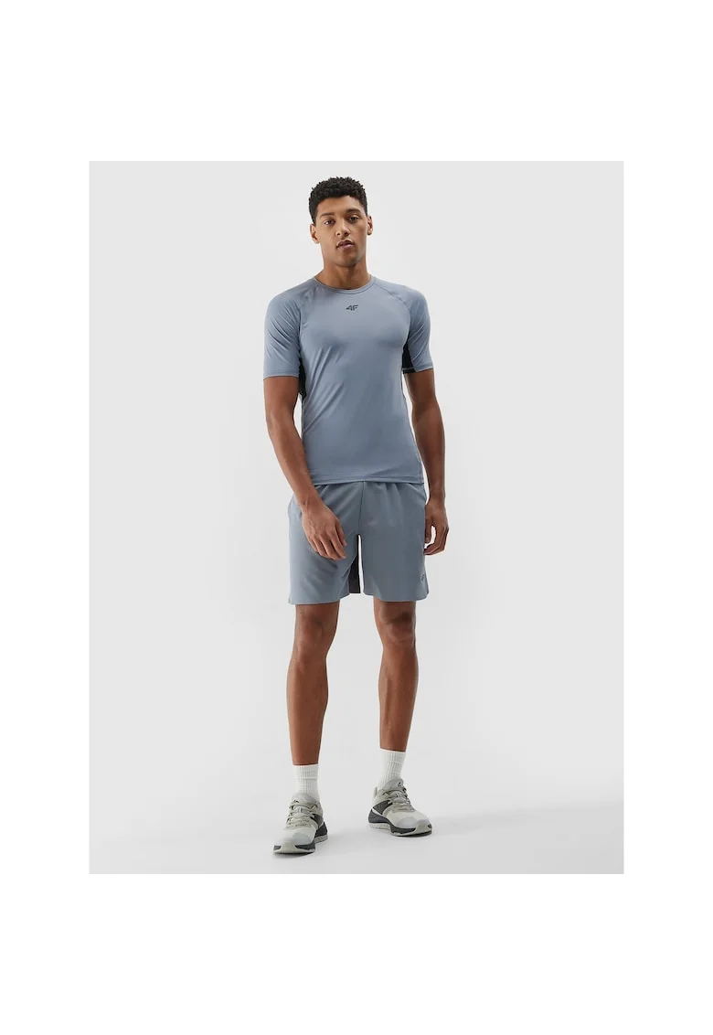 Pantaloni sport barbati,  scurti, uscare rapida, gri,