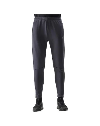 Pantaloni sport barbati  croiala regulata, 2 buzunare cu fiermoar, gri, poliester-elastan