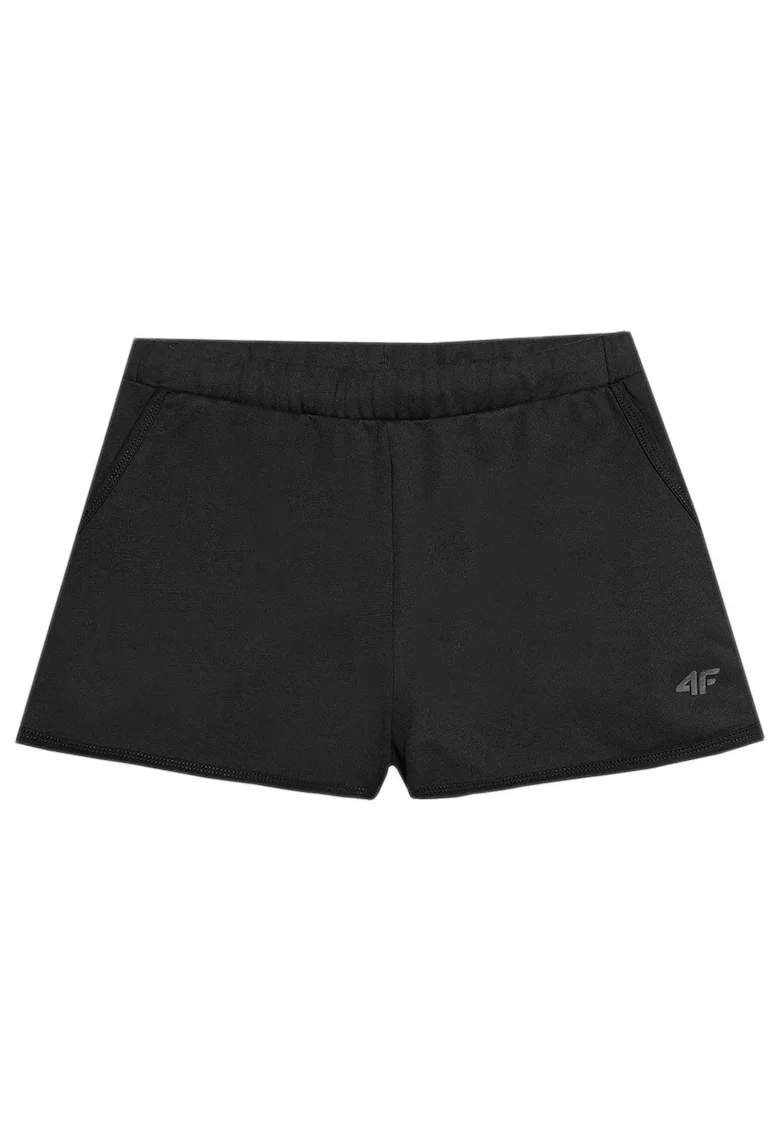 Pantaloni sport copii  4FJWSS24TSHOF280, cu doua buzunare, bumbac/poliester, negru,