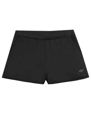Pantaloni sport copii  4FJWSS24TSHOF280, cu doua buzunare, bumbac/poliester, negru,