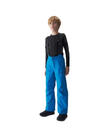 Pantaloni ski copii,  impermeabili, respirabili, albastru, poliester