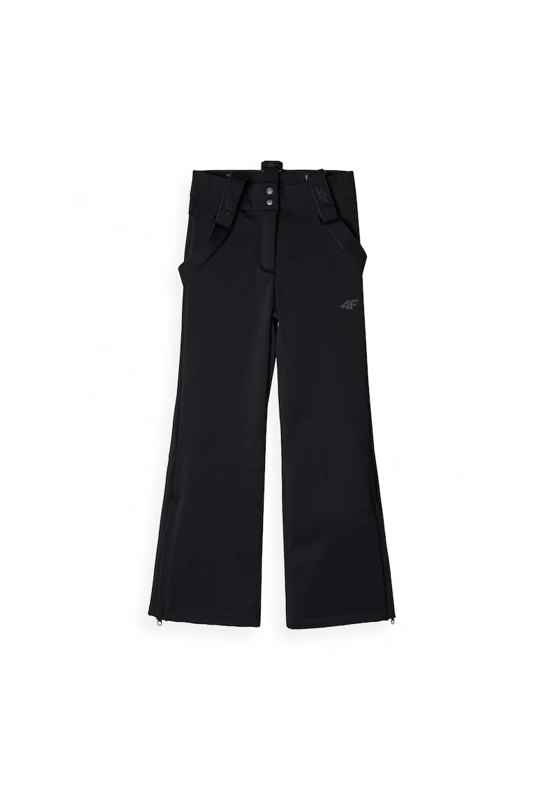 Pantaloni de ski copii  mulati, cu membrana NeoDry 5000, negru, softshell