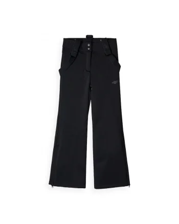 Pantaloni de ski copii  mulati, cu membrana NeoDry 5000, negru, softshell