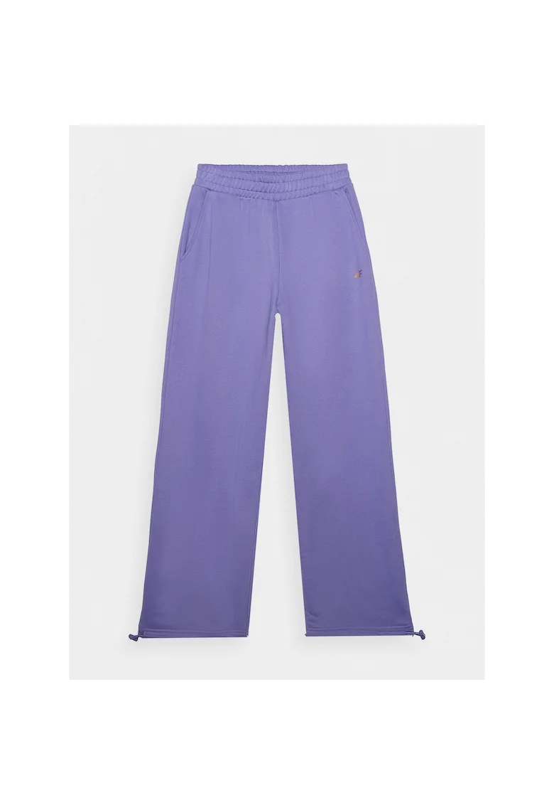 Pantaloni sport dama  supradimensionati, violet, bumbac