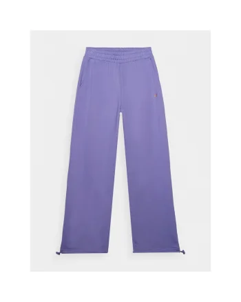 Pantaloni sport dama  supradimensionati, violet, bumbac
