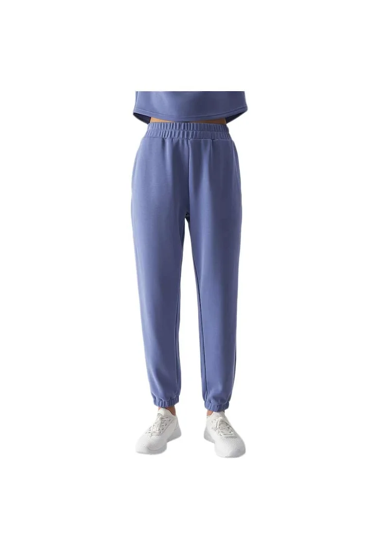 Pantaloni sport dama WAW24TTROF0840, 4F, Modal/Poliester, Albastru