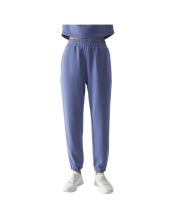 Pantaloni sport dama WAW24TTROF0840, 4F, Modal/Poliester, Albastru