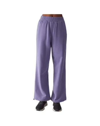 Pantaloni sport dama WAW24TTROF0839, 4F, Bumbac/Poliester, Mov
