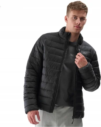 Geaca sport  matlasata, izolata, neagra, poliester