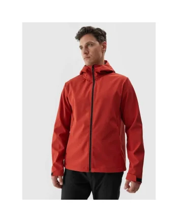 Geaca softshell barbati  rezistenta la vant, rosie, poliester