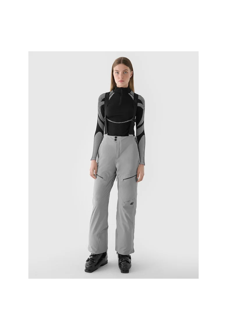 Pantaloni de Schi pentru Femei  NeoDry 15000 Gri, Respirabili si Impermeabili, Ideali pentru Iarna si Activitati pe Partie, XS-XXL