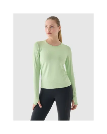 Bluza de alergare  uscare rapida, verde, material sintetic