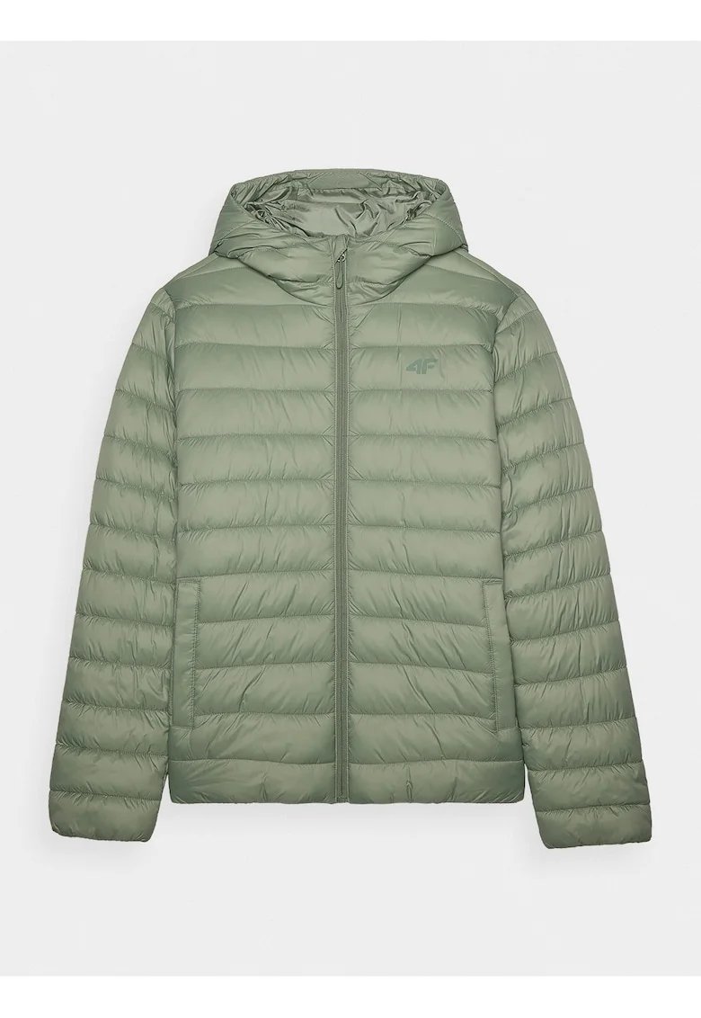 Geaca Matlasata Puf Barbati  Kaki, Impermeabila, Confort Termic, Umplutura Reciclata 100%, SportStyle AW24