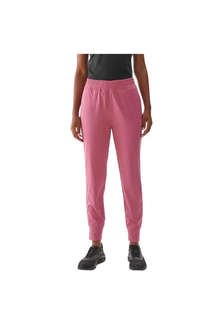 Pantaloni sport dama WAW24TFTRF689, 4F, Bumbac/Poliester, Roz