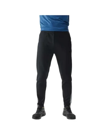 Pantaloni sport barbati  4FWAW24TFTRM683, talie elastica, poliester/elastan, negru