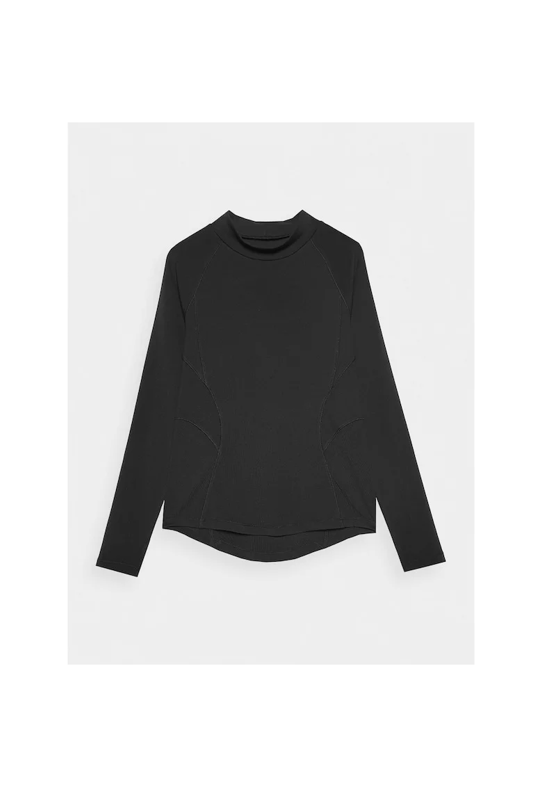Bluza sport  yoga, maneca lunga, uscare rapida, negru, material sintetic