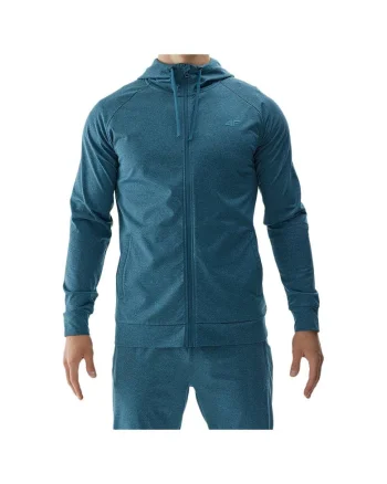 Hanorac sport  albastru, captusit, uscare rapida, material poliester,