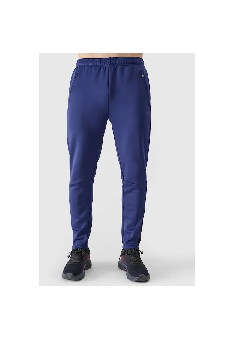 Pantaloni sport barbati  antrenament, uscare rapida, bleumarin, material sintetic