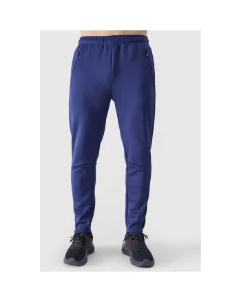 Pantaloni sport barbati  antrenament, uscare rapida, bleumarin, material sintetic