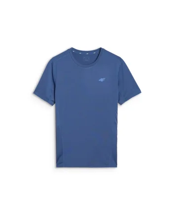 Tricou pentru barbati  slim, uscare rapida, albastru marin, material sintetic