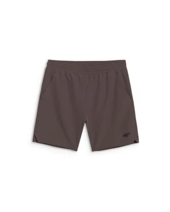 Pantaloni scurti de trening  uscare rapida, maro, material sintetic
