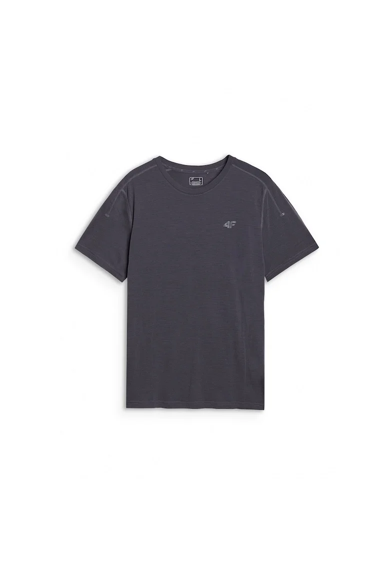 Tricou barbati  gri, lana merinos, uscare rapida