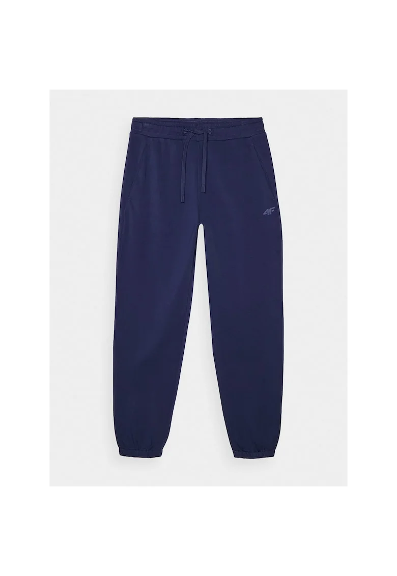 Pantaloni sport barbati  bleumarin, bumbac 80%, croiala obisnuita
