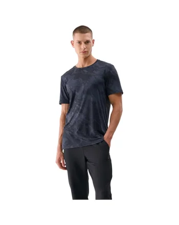 Tricou sportiv barbati  maneca scurta, uscare rapida, gri, poliester/elastan