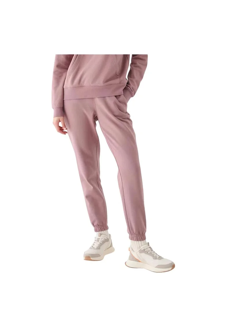 Pantaloni sport dama WMM00TTROF1137, 4F, Bumbac/Poliester, Roz