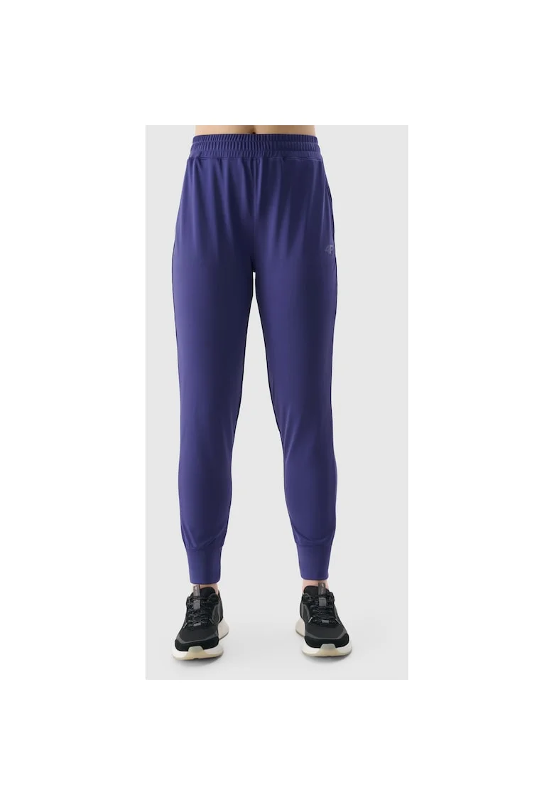 Pantaloni sport dama  mov, uscare rapida, 2 buzunare