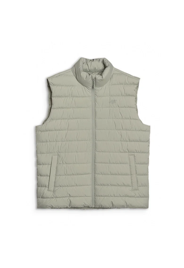Vesta sport barbateasca  bej, sintetic, guler inalt