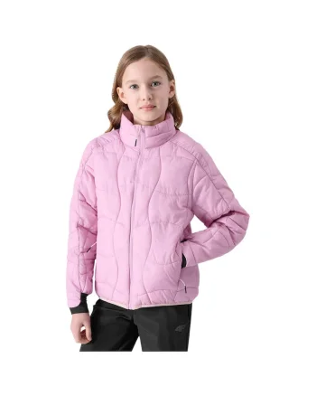 Geaca pentru copii  4FJWSS25TDJAU572, impermeabila, poliester, roz,