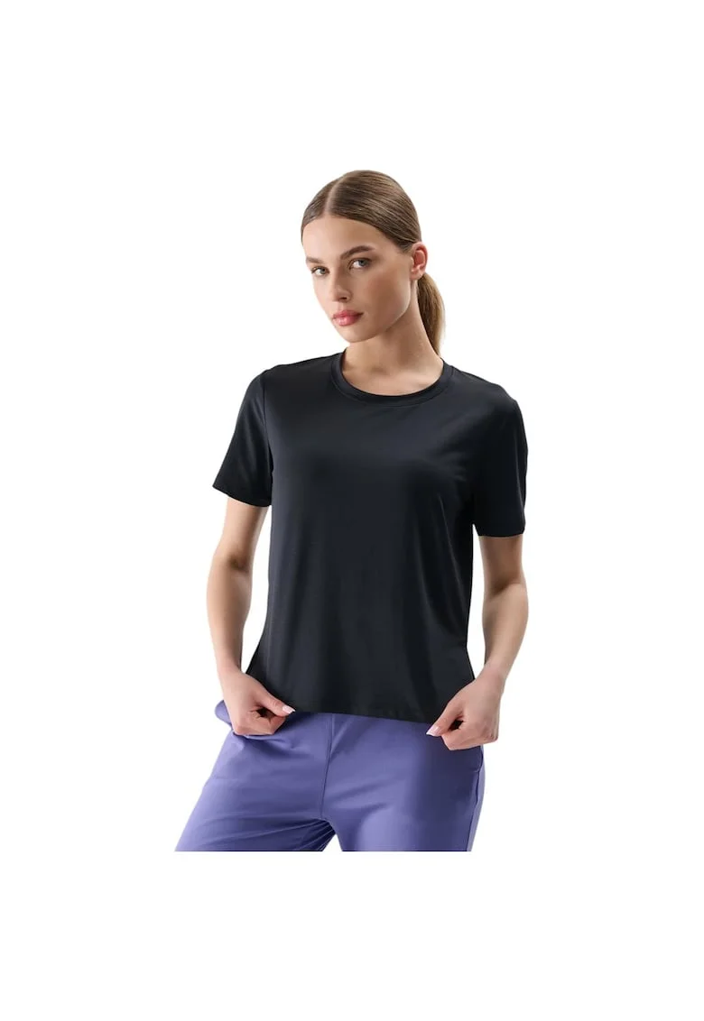 Tricou sport  negru, poliester, uscare rapida, croiala confortabila