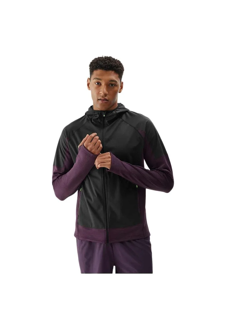 Jacheta sport  neagra, poliester, croiala stransa, uscare rapida